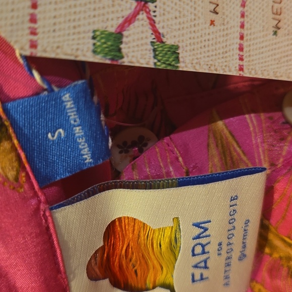 Farm Rio x Anthropologie Short-Sleeve Button-Front Mini Dress, Retail $230.00US - Picture 6 of 16